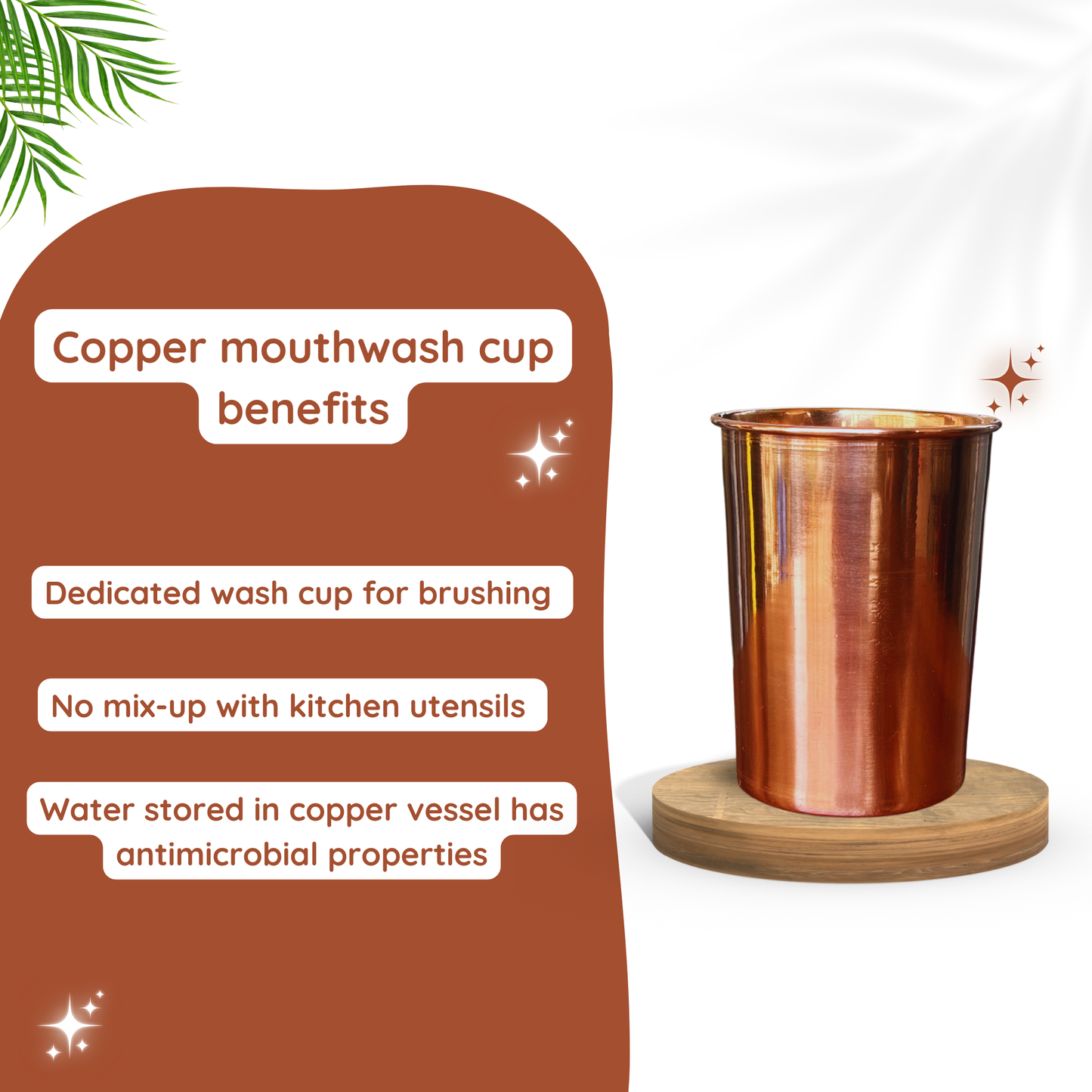 Copper Mouthwash Cup | 275 ml capacity