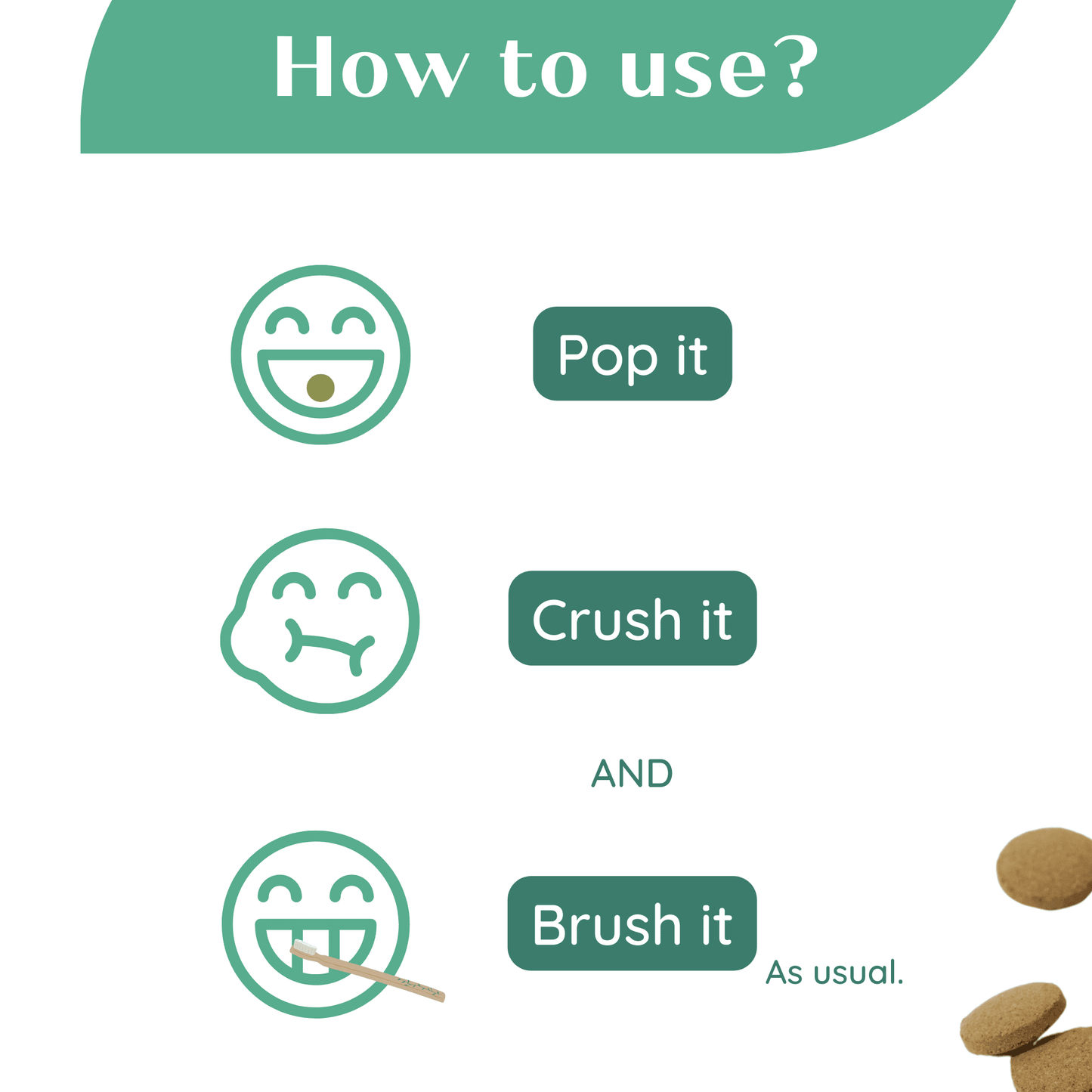 All in One Toothpaste Tabs | Minty fresh | All natural |180 tabs