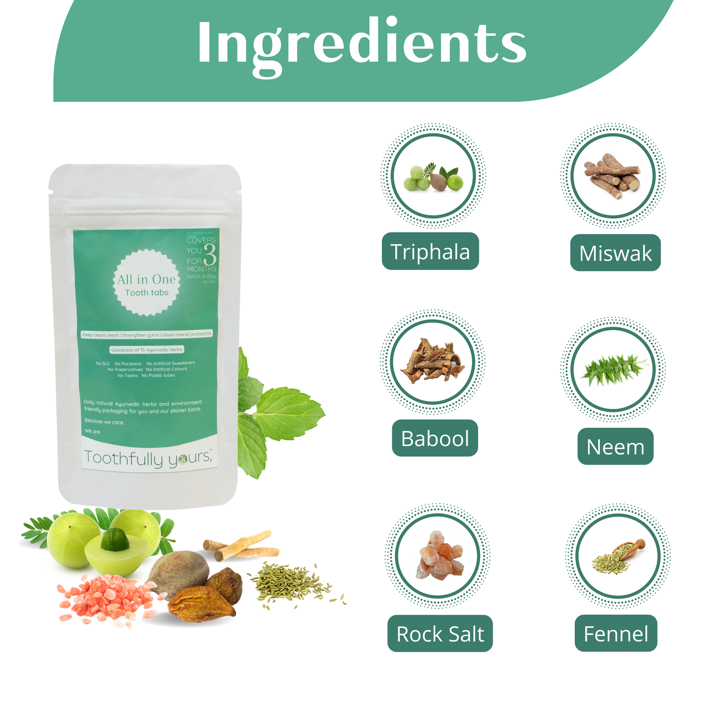 all in one tooth tabs refill pack with all natural ingredients