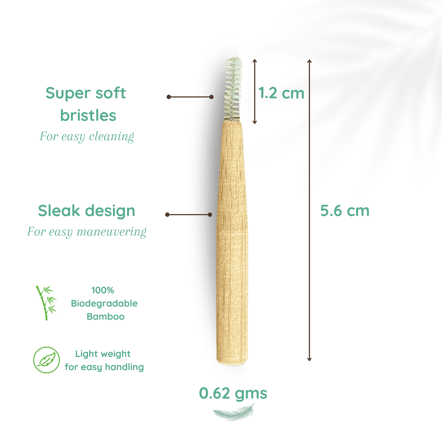 size and design of toothfully yours interdental brush