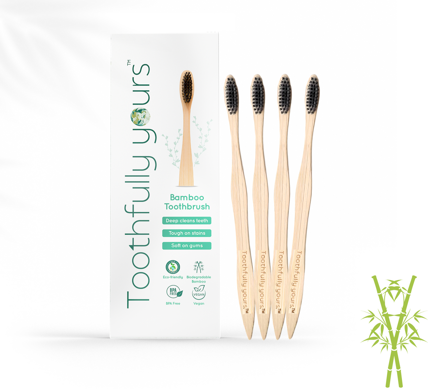 toothfully yours bamboo brushes combo with new packaging