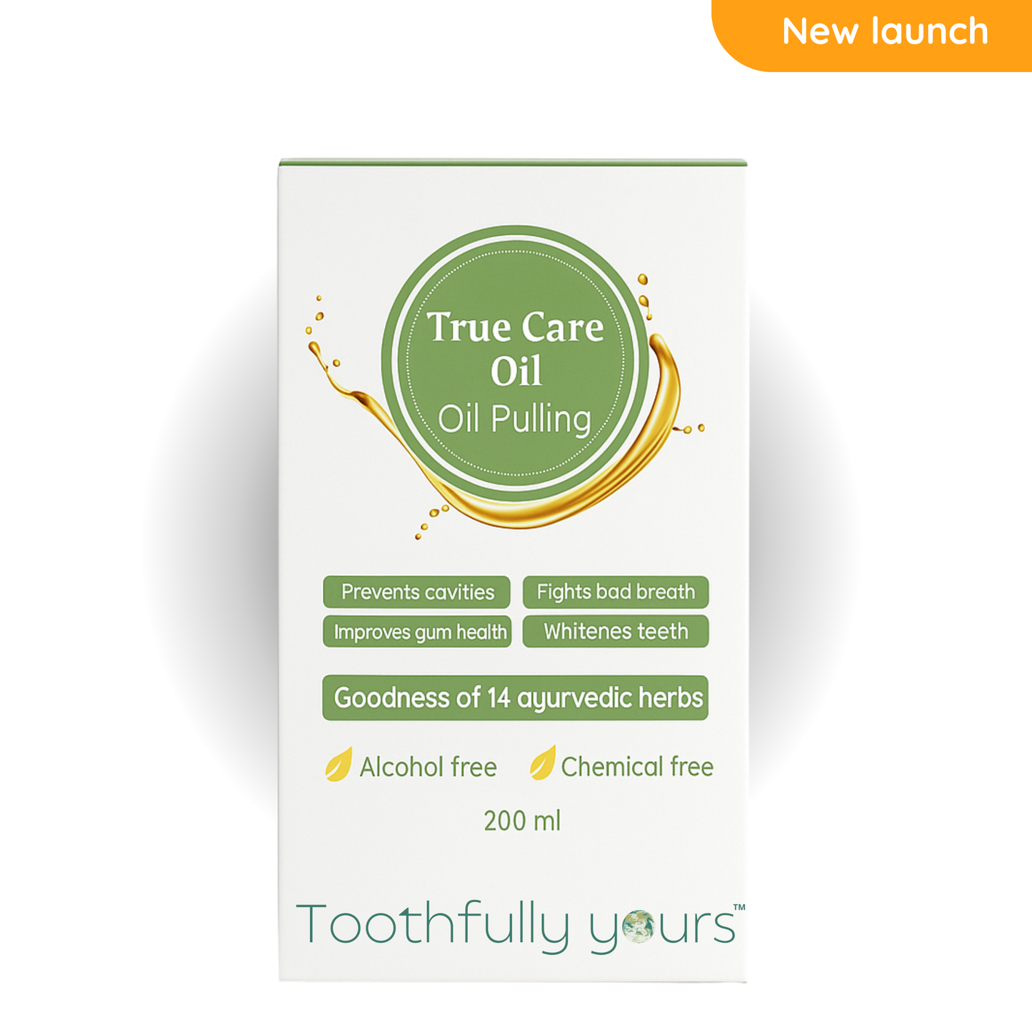 True Care Oil - Oil Pulling | 200 ml | 14 Ayurvedic Herbs