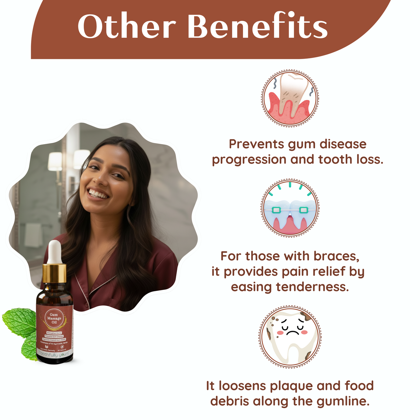 Gum Massage Oil | Best Remedy for Gum Bleeding and Gum Swelling | 10 Ayurvedic Herbs | 30ml