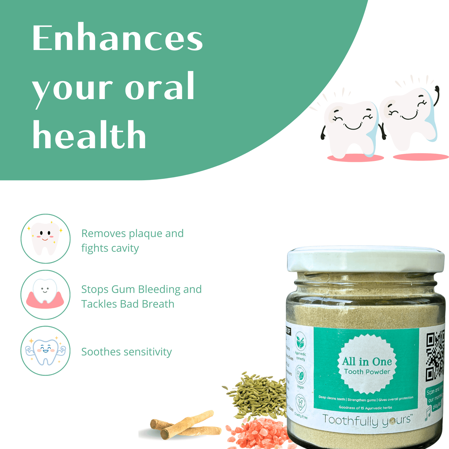 benefits of tooth fully yours all in one tooth powder