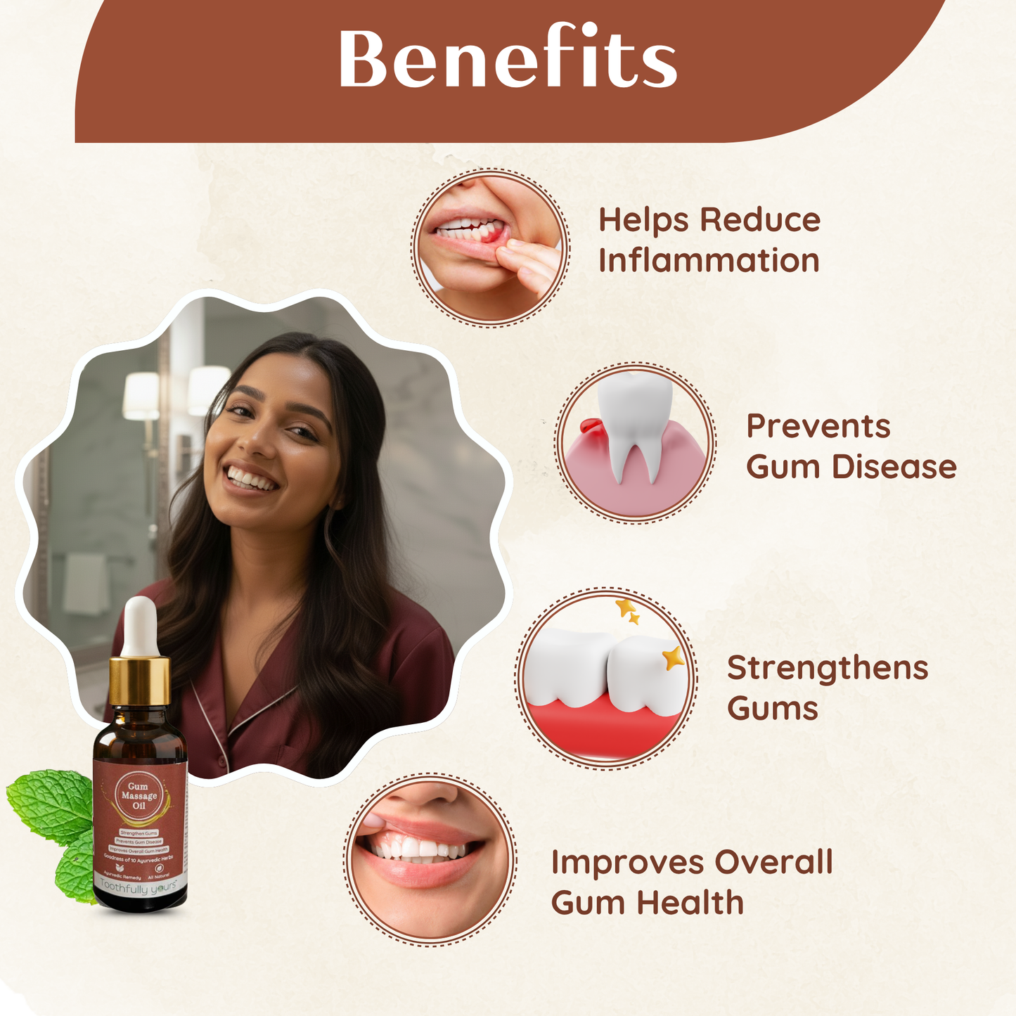 Gum Massage Oil | 30ml | 10 Ayurvedic Herbs