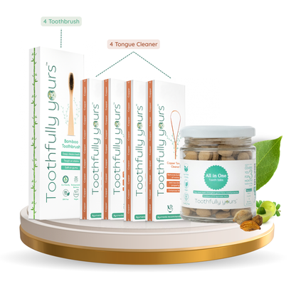 Oral Care Essentials | Bamboo toothbrush (4) | Copper Tongue Cleaner