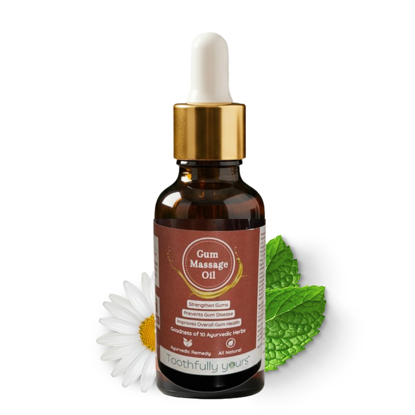 Gum Massage Oil | Best Remedy for Gum Bleeding and Gum Swelling | 10 Ayurvedic Herbs | 30ml + 2 Bamboo Toothbrush Free