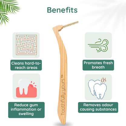 Angular Interdental Brush | Made with 100% Bamboo