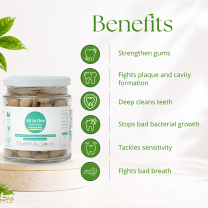 All in One Toothpaste Tabs | Minty fresh | All natural |180 tabs