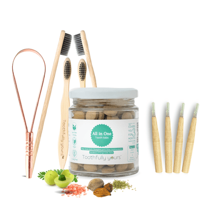 toothfully yours oral care kit with ingredients 