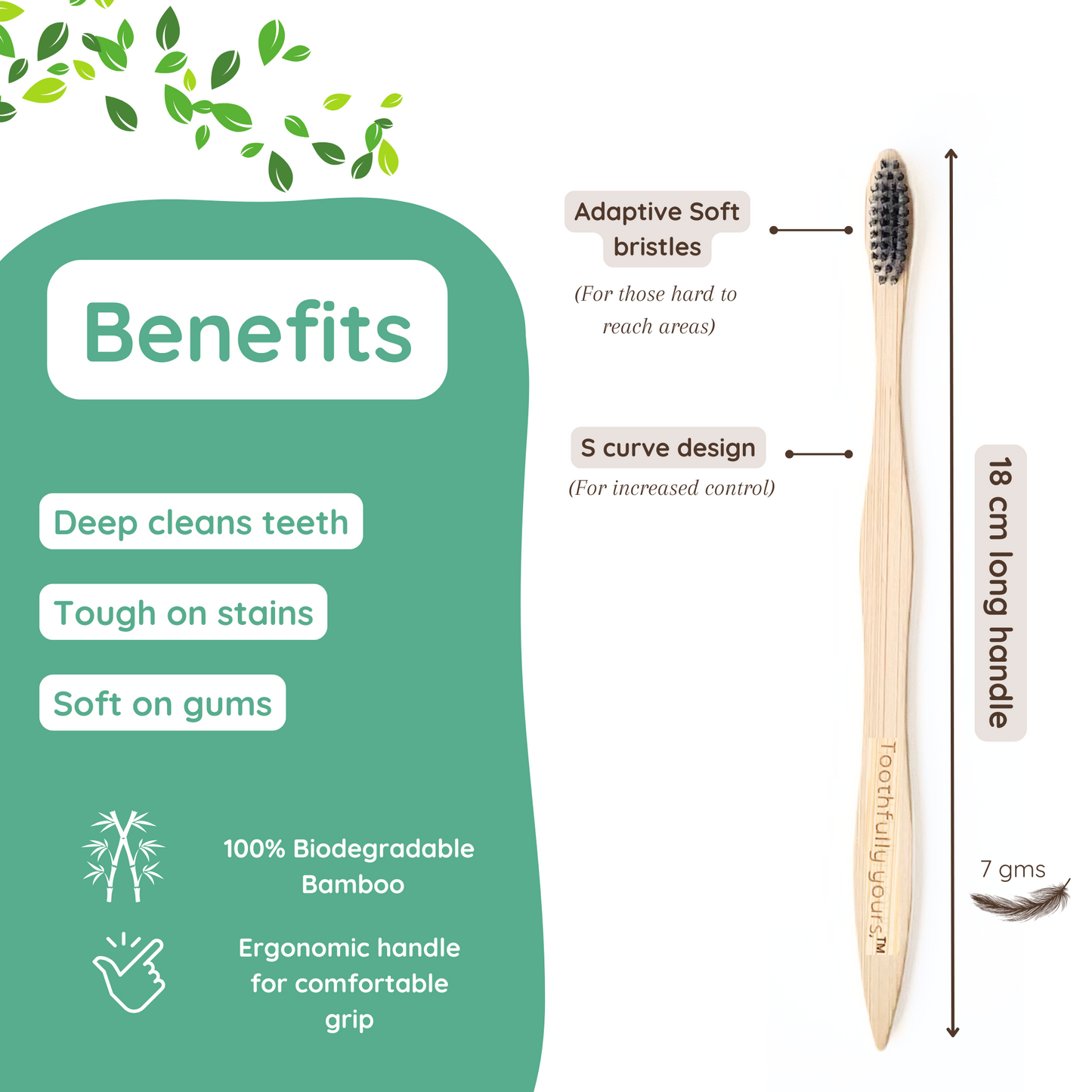 Oral Care Kit with Tooth Powder | Bambooo toothbrush | Copper Tongue Cleaner | Interdental brush