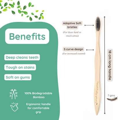 Oral Care Kit with Tooth Powder | Bambooo toothbrush | Copper Tongue Cleaner | Interdental brush