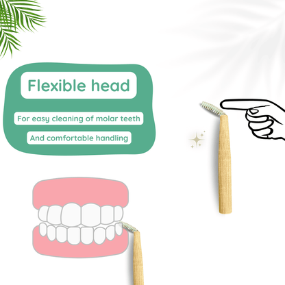 flexible head of interdental brush