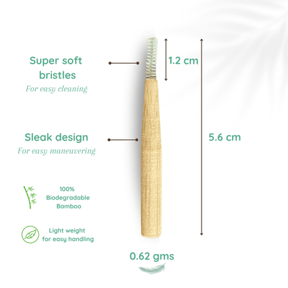 size and design of toothfully yours interdental brush