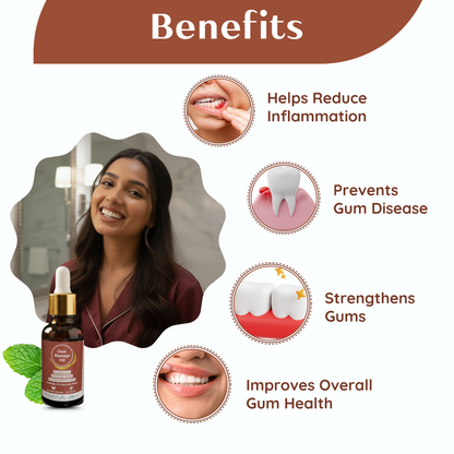 Gum Massage Oil | Best Remedy for Gum Bleeding and Gum Swelling | 10 Ayurvedic Herbs | 30ml