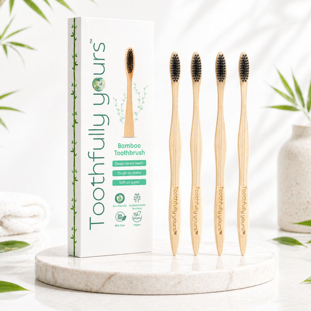 Bamboo Toothbrush - Pack of 4 Adult