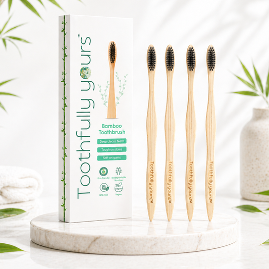 Bamboo Toothbrush - Pack of 4 Adult