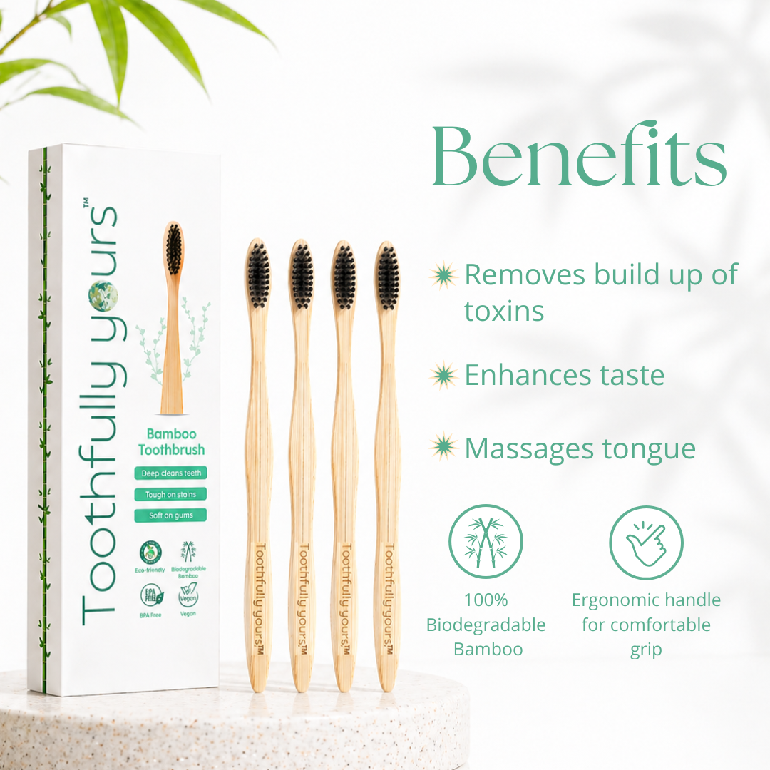 Bamboo Toothbrush - Pack of 4 Adult