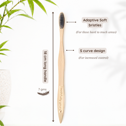 Bamboo Toothbrush - Pack of 4 Adult