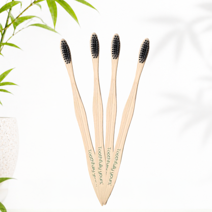 Bamboo Toothbrush - Pack of 4 Adult
