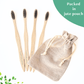 Bamboo Toothbrush - Pack of 4 Adult