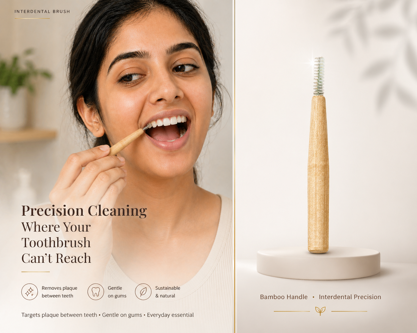 Bamboo Interdental Brush | For small gaps between teeth