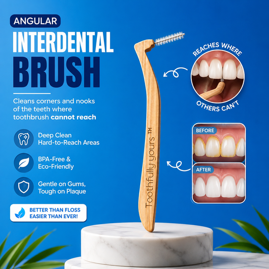 Angular Interdental Brush | Made with 100% Bamboo